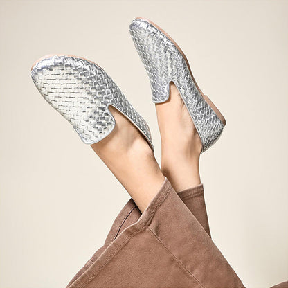 SKO Madison Silver Loafers