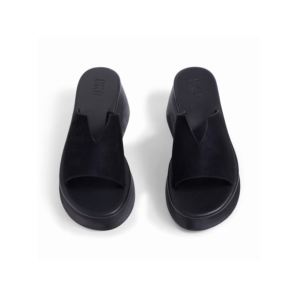 SKO Modena Black Platform Heels