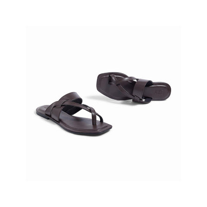 SKO Genoa Square Brown Flats