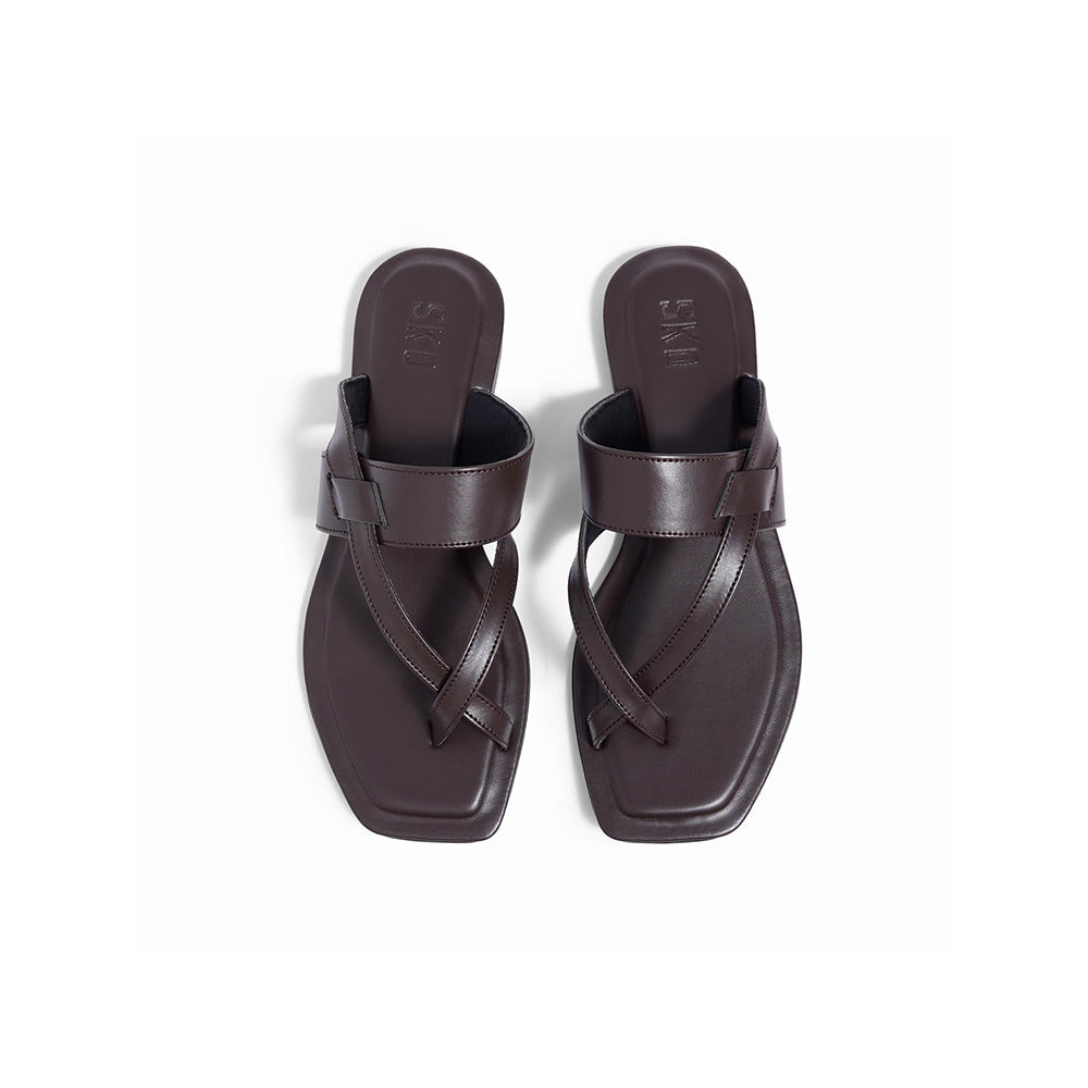 SKO Genoa Square Brown Flats