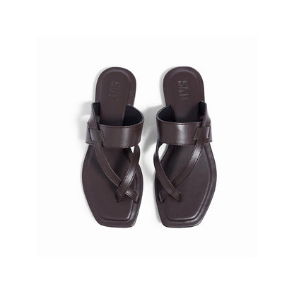 SKO Genoa Square Brown Flats
