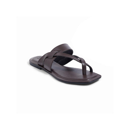 SKO Genoa Square Brown Flats