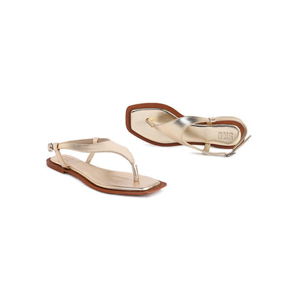 SKO Lecce Gold Flats