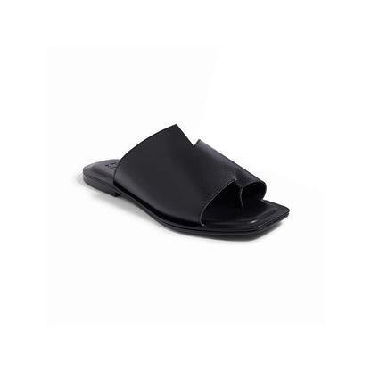 SKO Corfu Black Square Flats