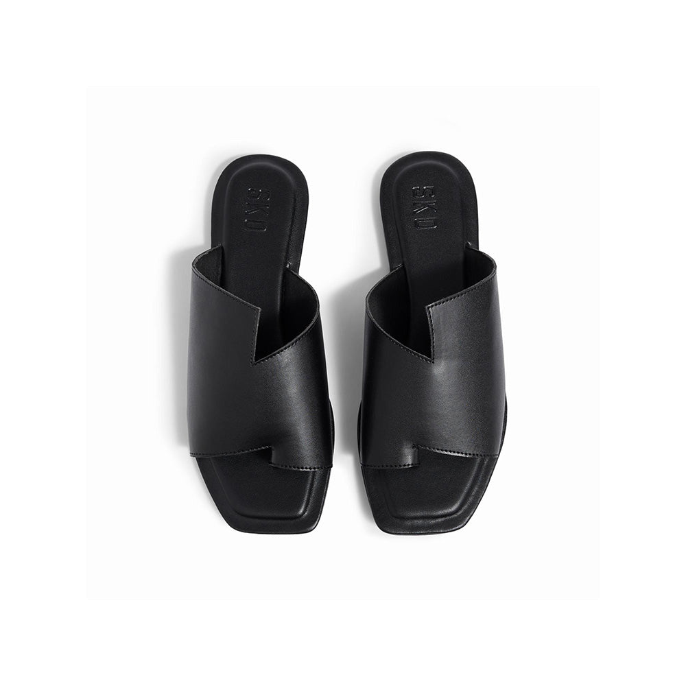 SKO Corfu Black Square Flats