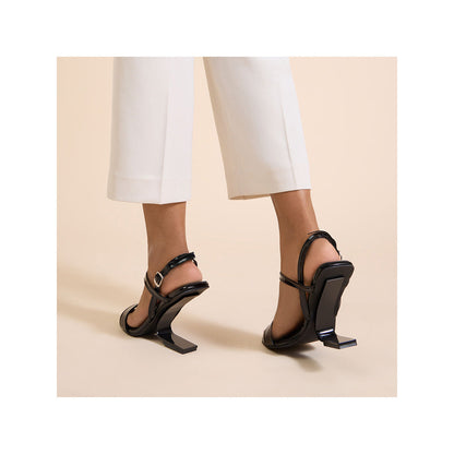 SKO Fondi Black Heeled Sandals