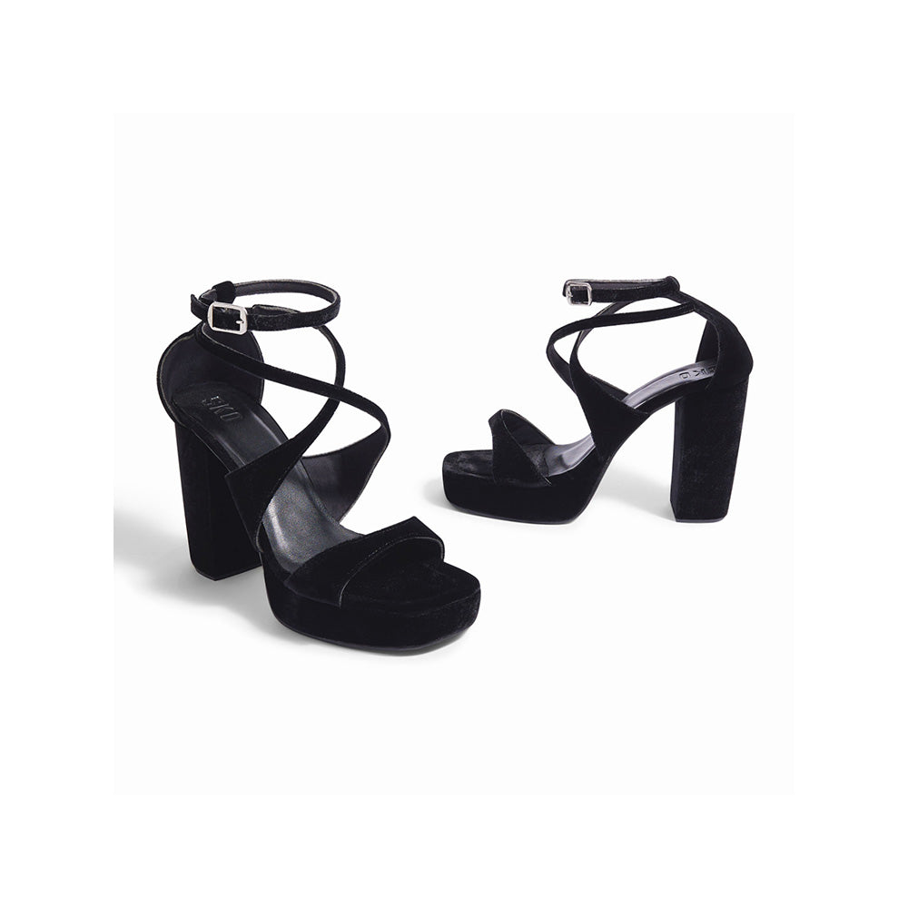 SKO Monica Black Heeled Sandals