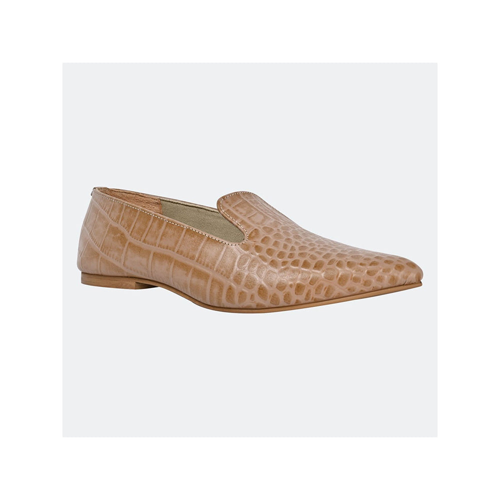 SKO Hannah Beige Croc Loafers