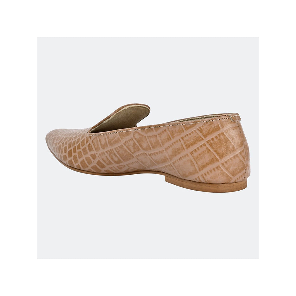 SKO Hannah Beige Croc Loafers