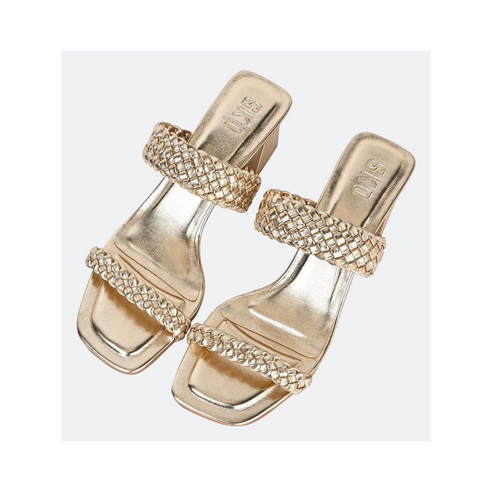 SKO Eva Gold Heeled Sandals