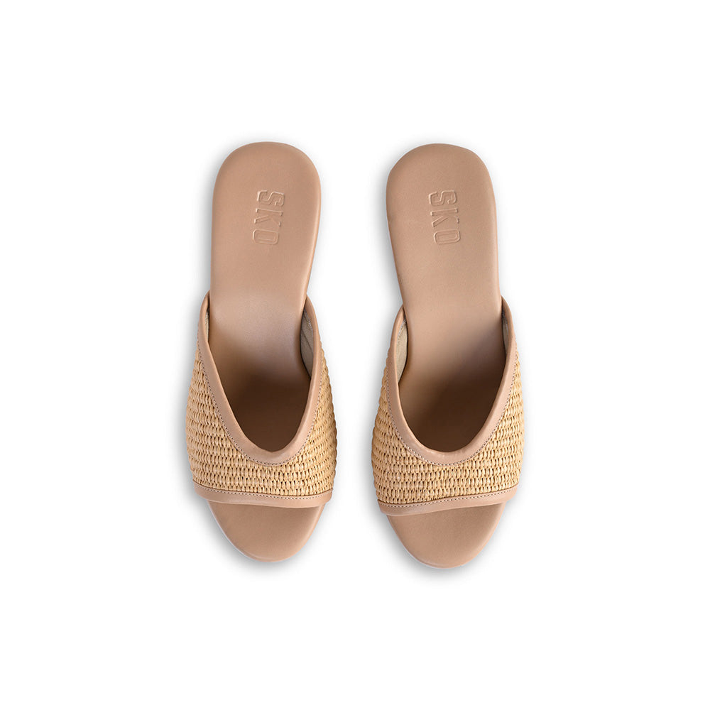 SKO Verona Nude Weave Wedges