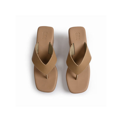 SKO Nice Nude Block Heeled Sandals