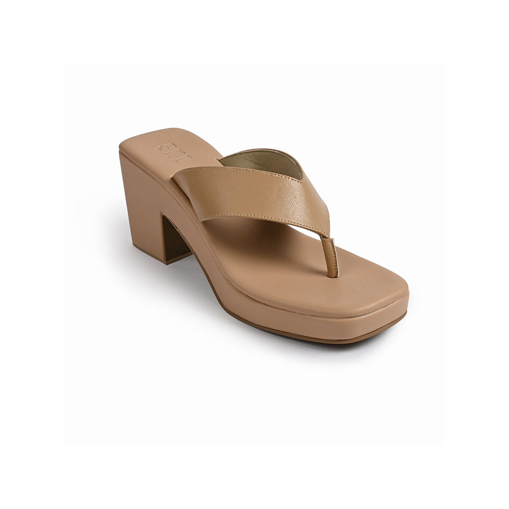 SKO Nice Nude Block Heeled Sandals