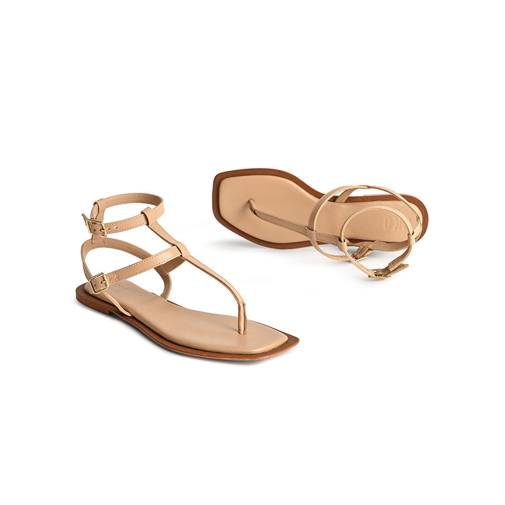 SKO Milano Nude Flat Sandals