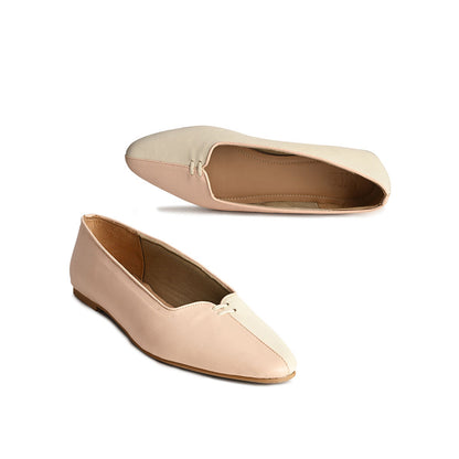 SKO Jessica Ivory and Pink Loafers