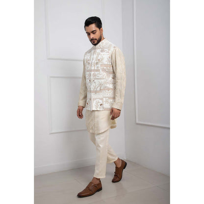 SMRITI Gilded Ivory Nehru Jacket