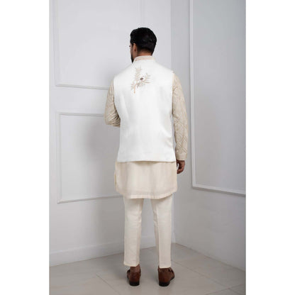 SMRITI Gilded Ivory Nehru Jacket