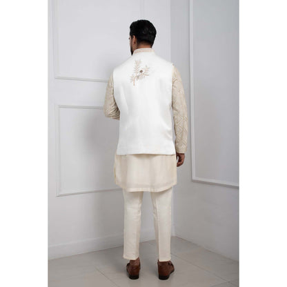 SMRITI Ivory Kurta with Pant and Nehru Jacket