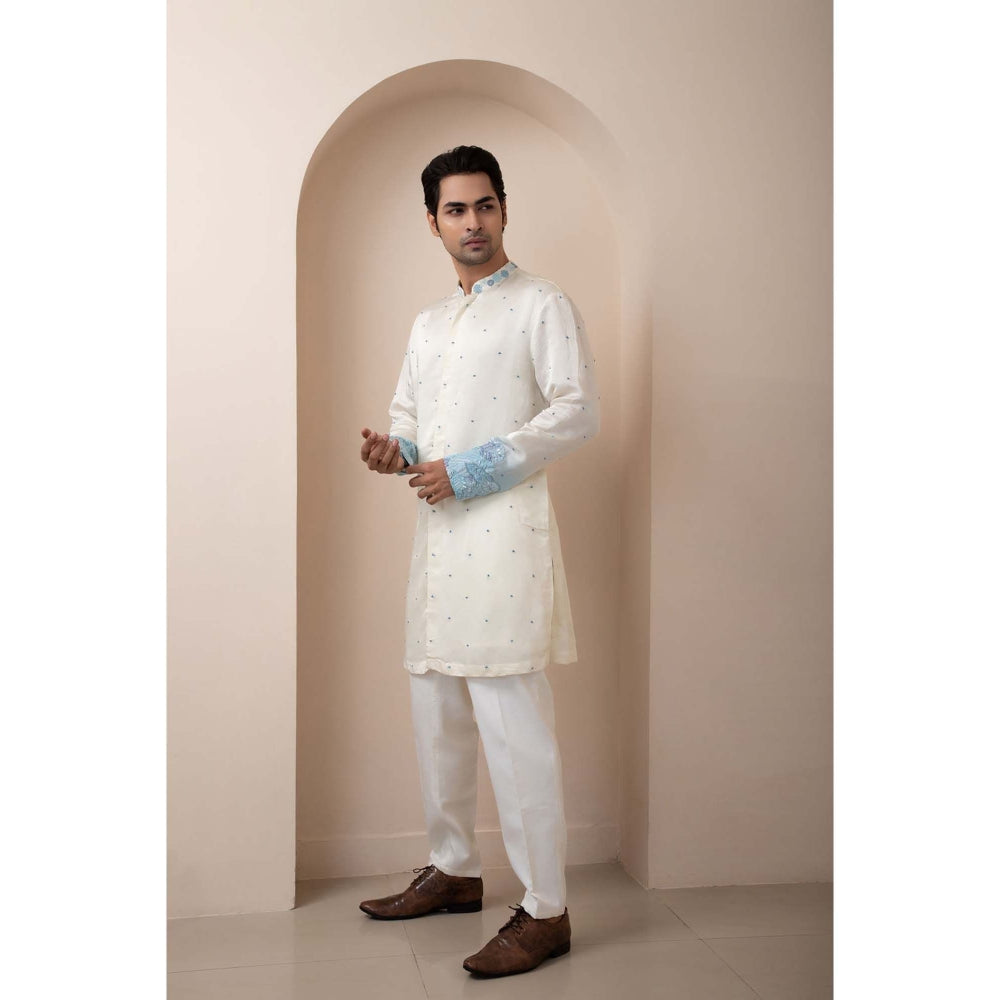SMRITI Ivory Arctic Pearl Kurta with Pant