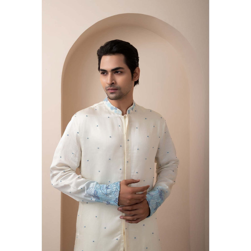SMRITI Ivory Arctic Pearl Kurta with Pant