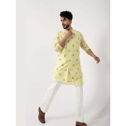 SMRITI Lime Sorbet Kurta with Pant