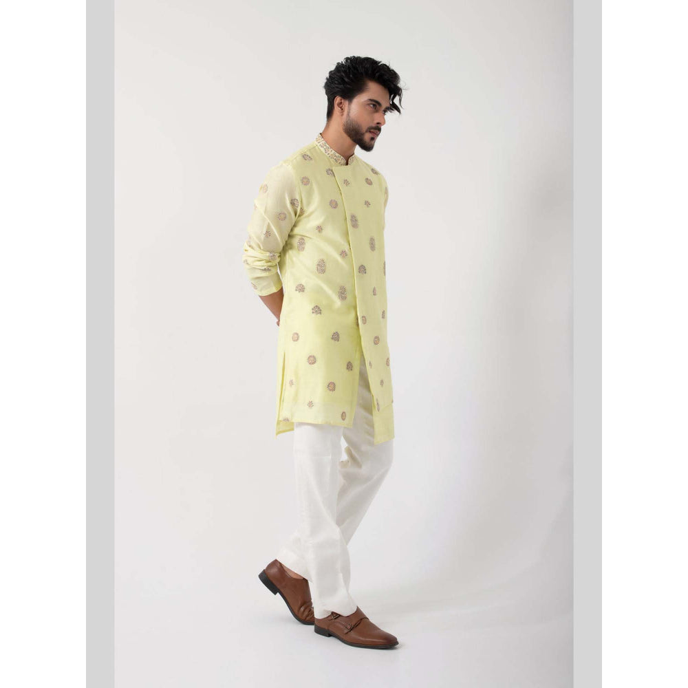 SMRITI Lime Sorbet Kurta with Pant