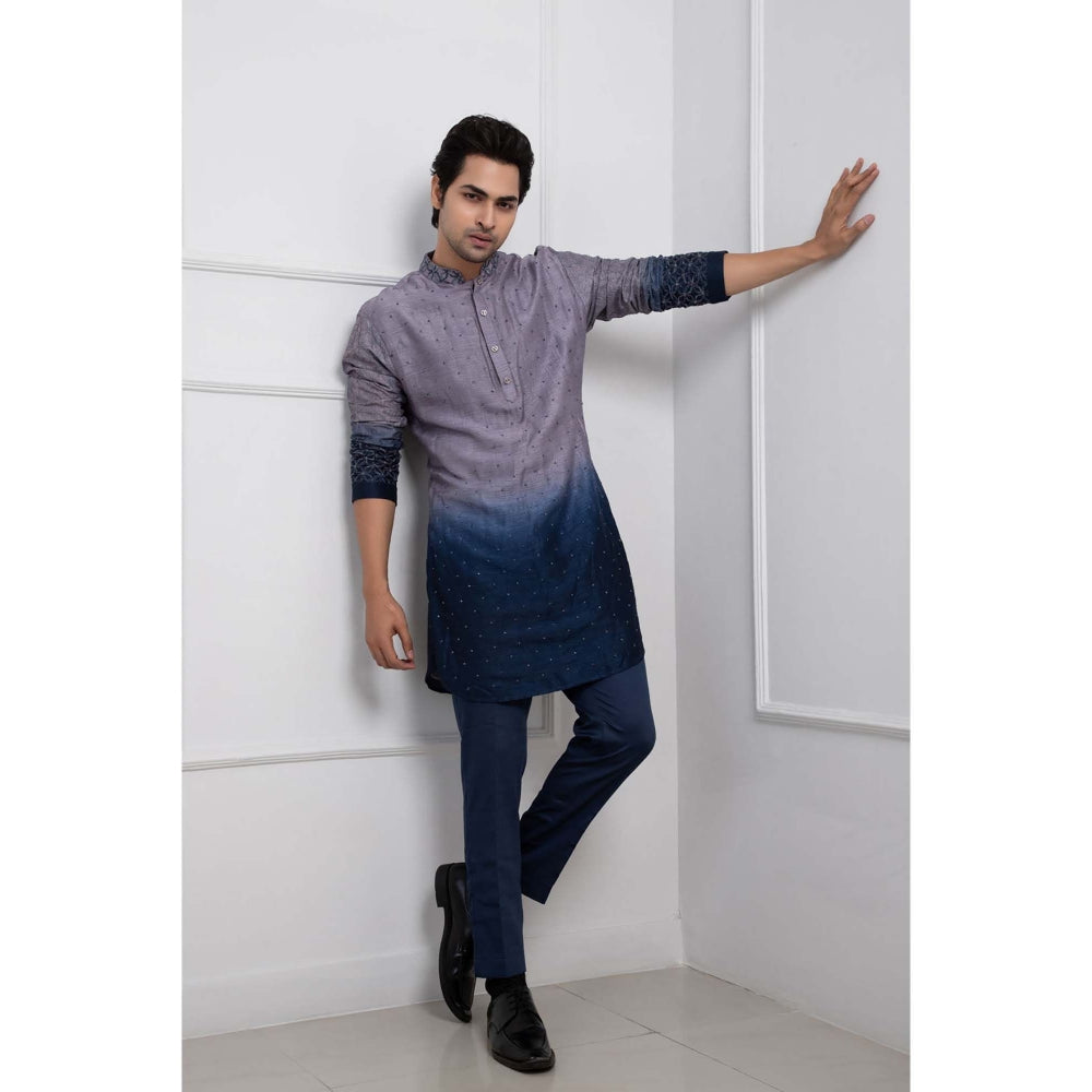SMRITI Grey Ombre Frost Kurta with Pant