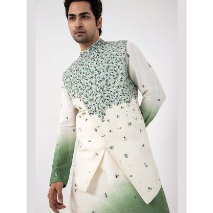 SMRITI Ivory Embroidered Nehru Jacket