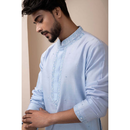 SMRITI Blue Embroidered Kurta with Pant