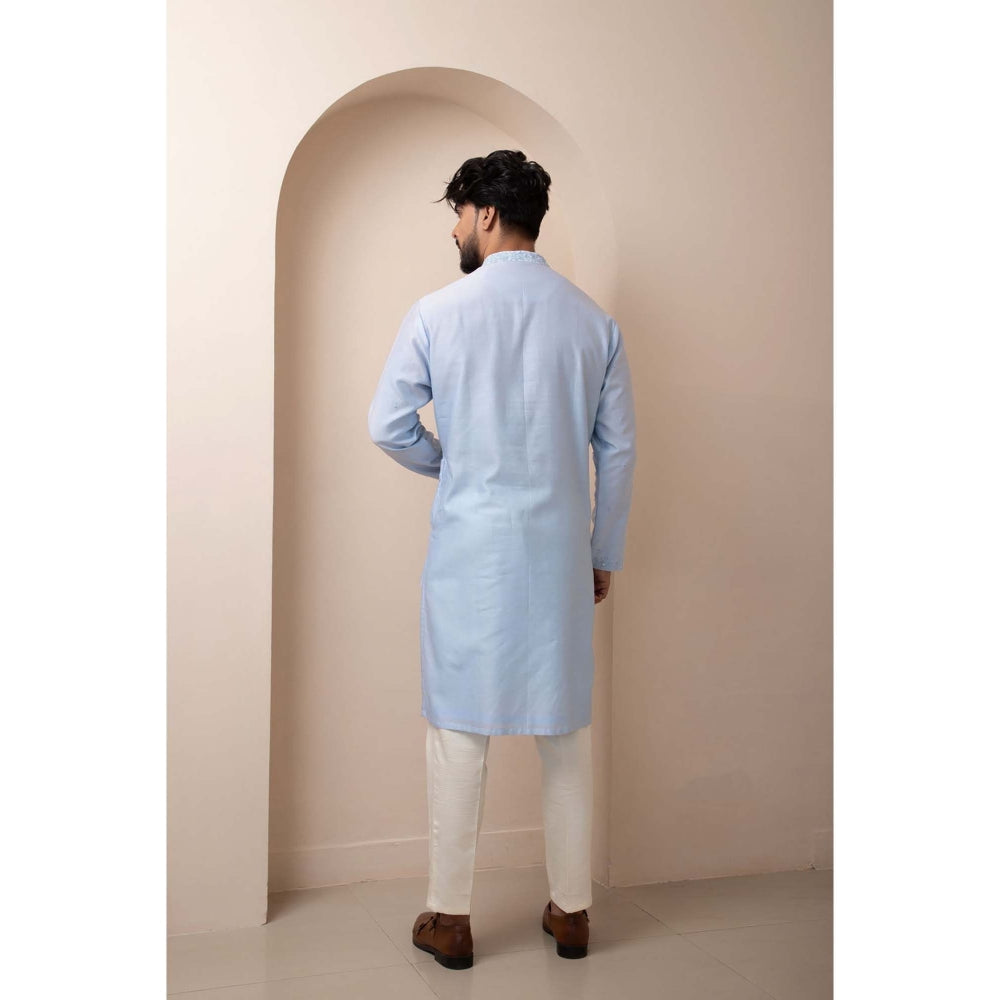 SMRITI Blue Embroidered Kurta with Pant