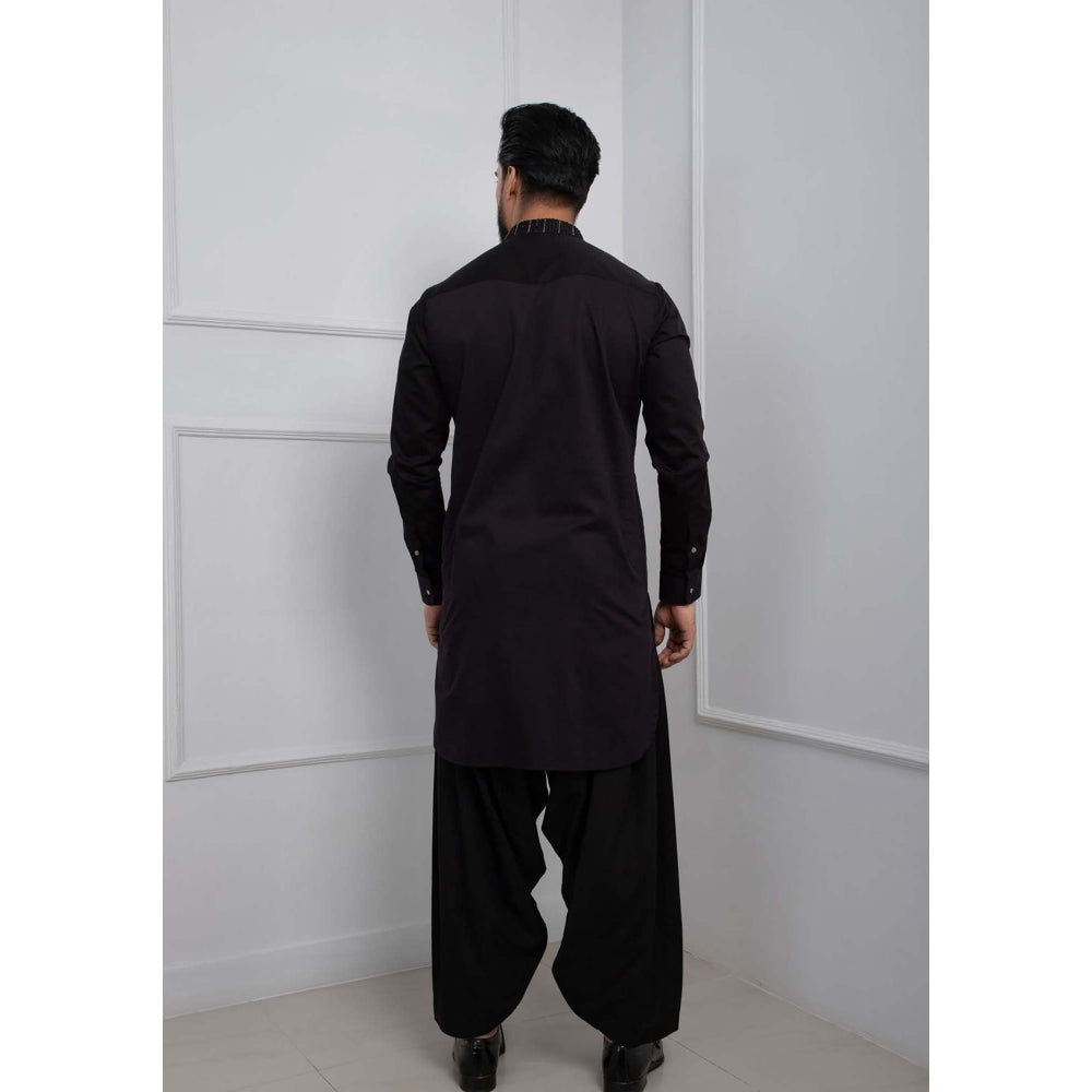 SMRITI Black Gleam Kurta with Pyjama