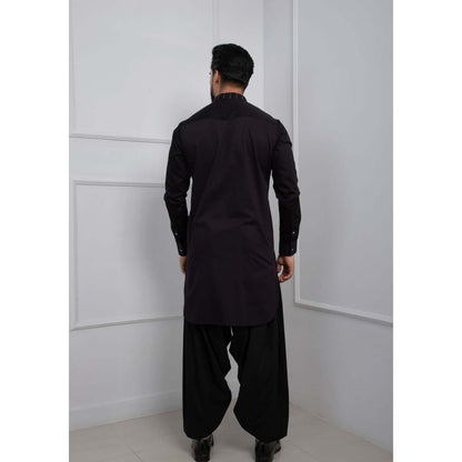 SMRITI Black Gleam Kurta with Pyjama