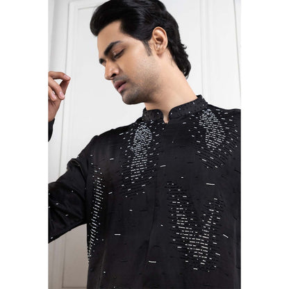 SMRITI Black Embroidered Kurta with Pant