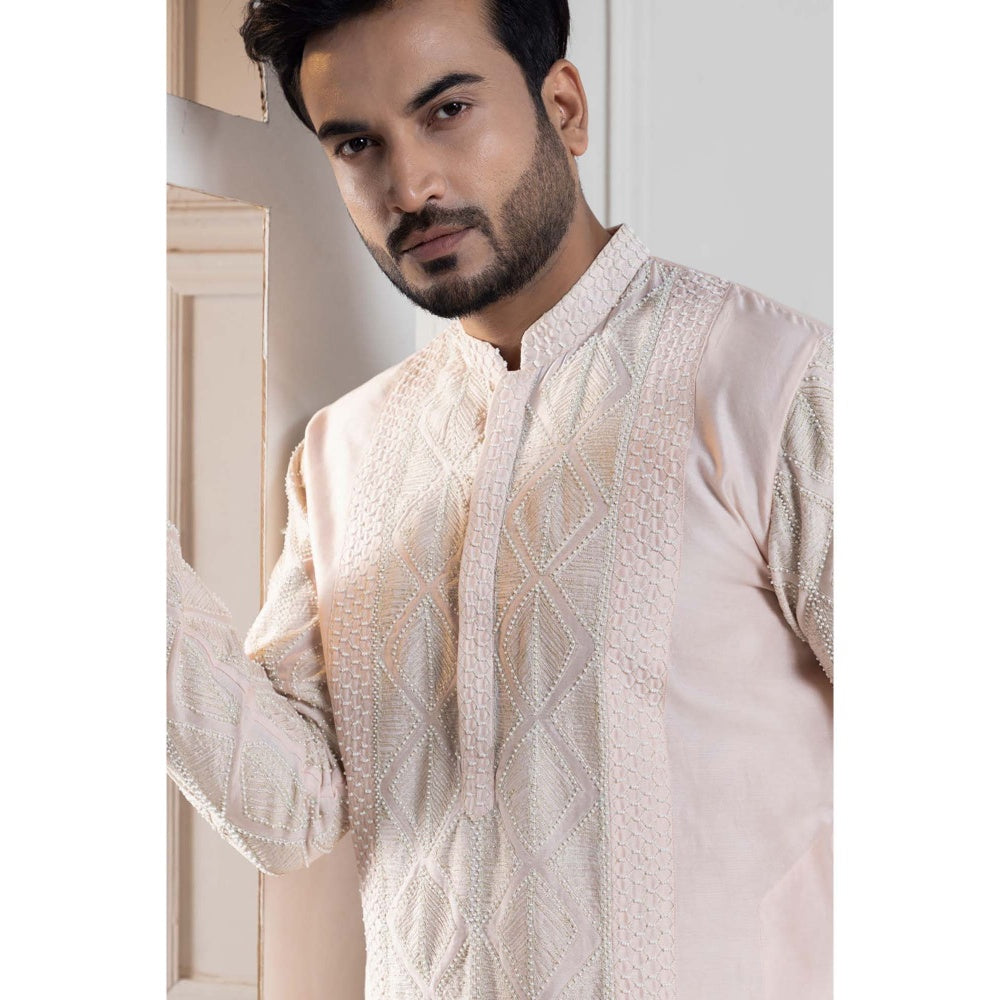 SMRITI Blush Pink Embroidered Kurta with Pant