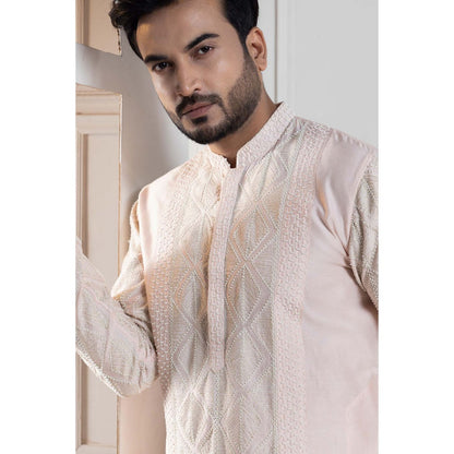 SMRITI Blush Pink Embroidered Kurta with Pant