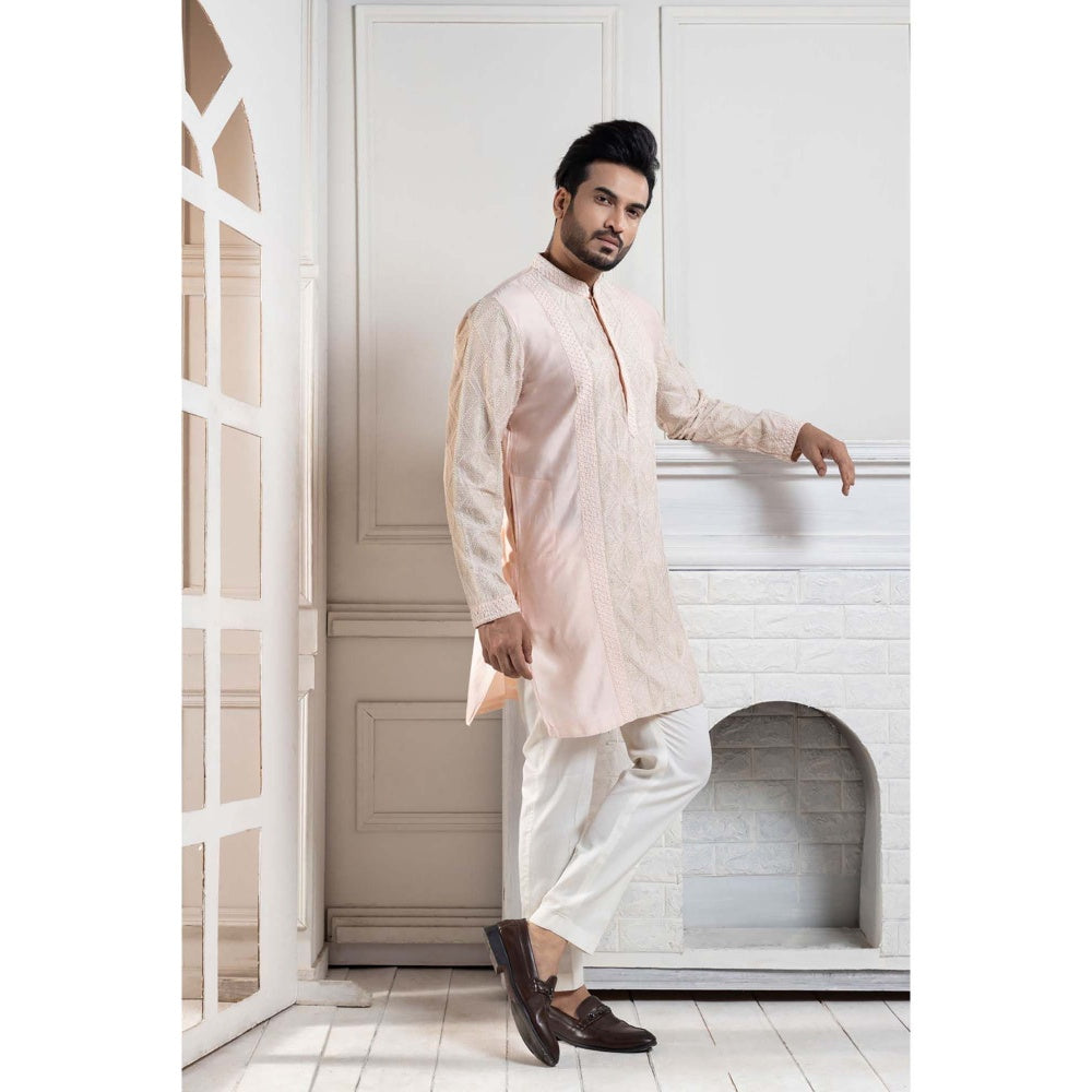SMRITI Blush Pink Embroidered Kurta with Pant