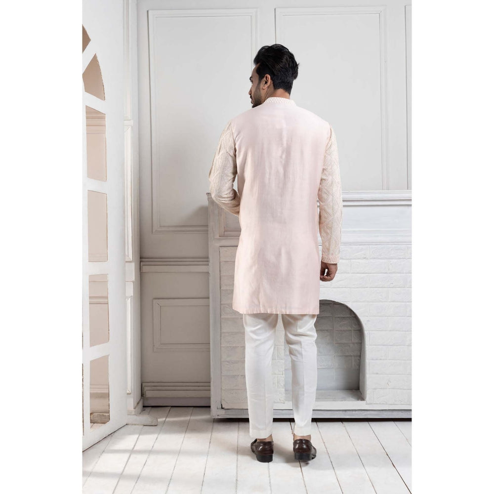 SMRITI Blush Pink Embroidered Kurta with Pant