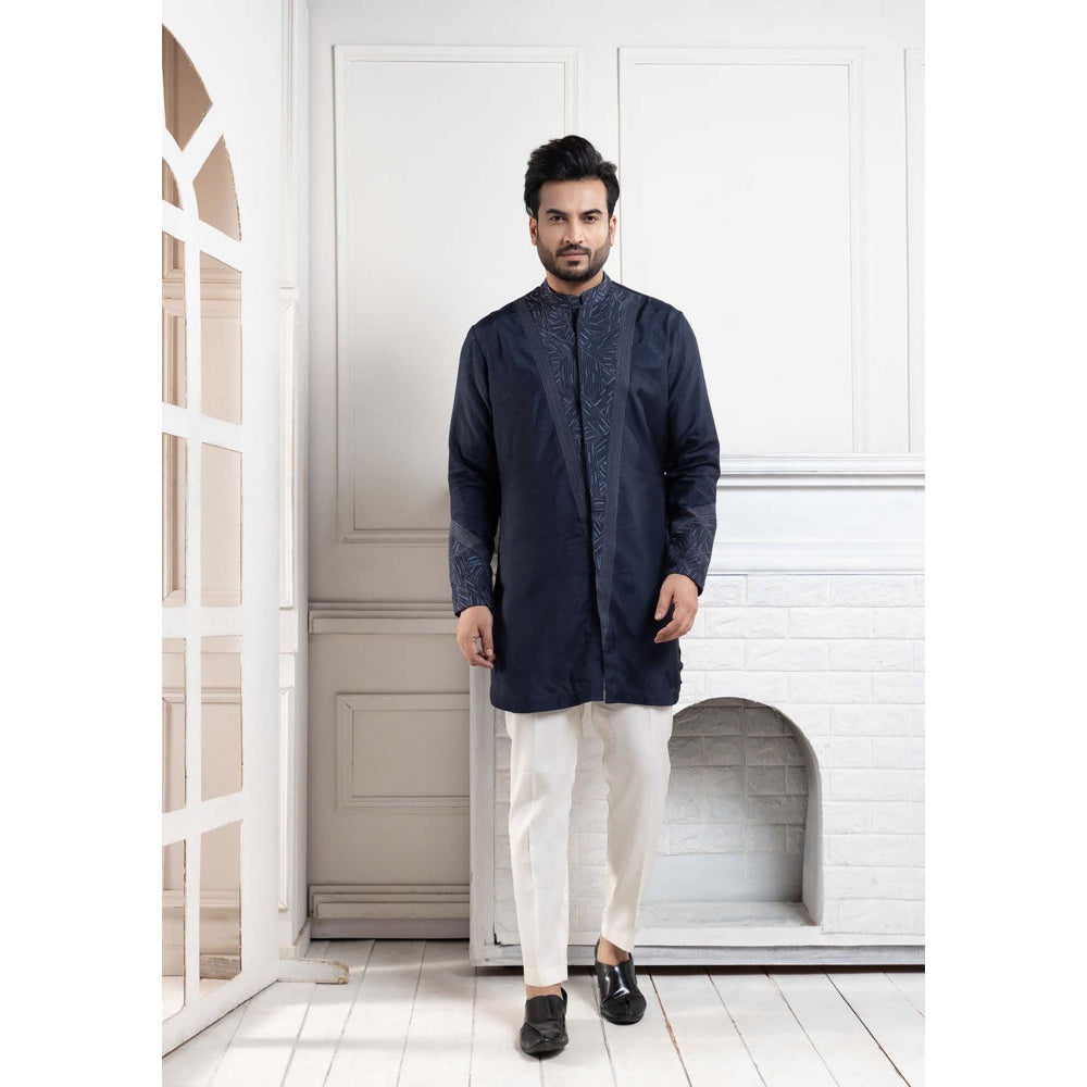 SMRITI Navy Blue Sapphire Kurta With Pant