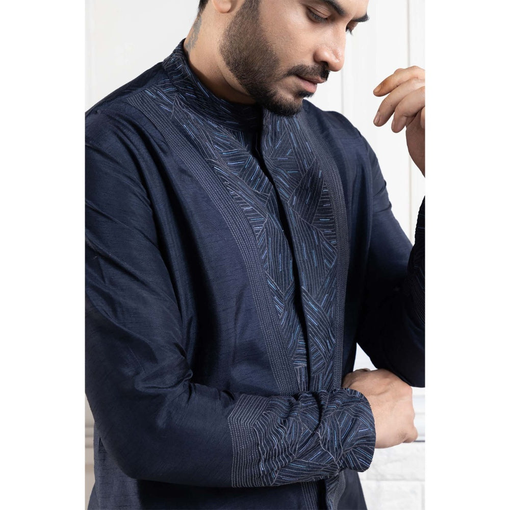 SMRITI Navy Blue Sapphire Kurta With Pant