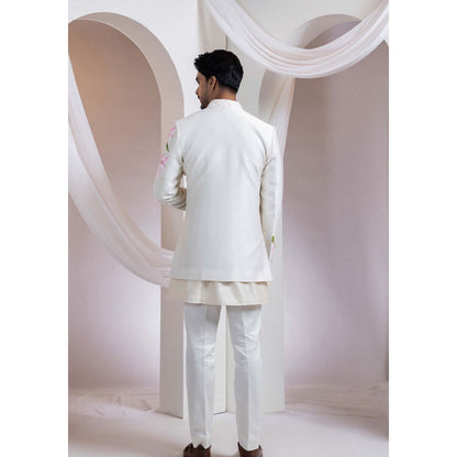 SMRITI Ivory Embroidered Nehru Jacket