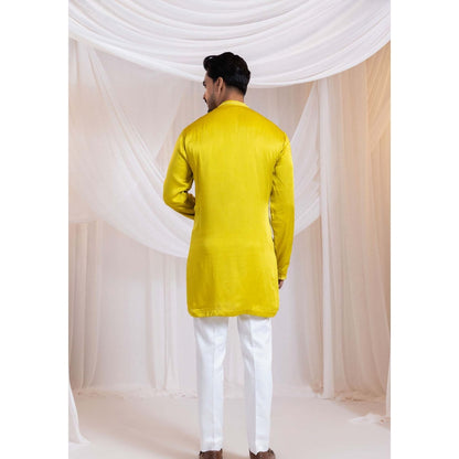SMRITI Yellow Solglint Kurta With Pant
