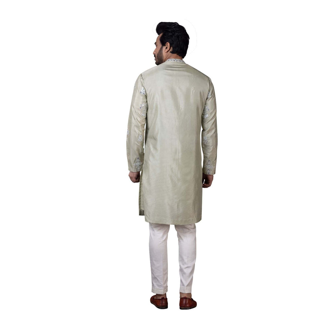 SMRITI Cream Rexine Kurta With Pant