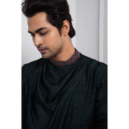 SMRITI Green Cowl Kurta with Pant