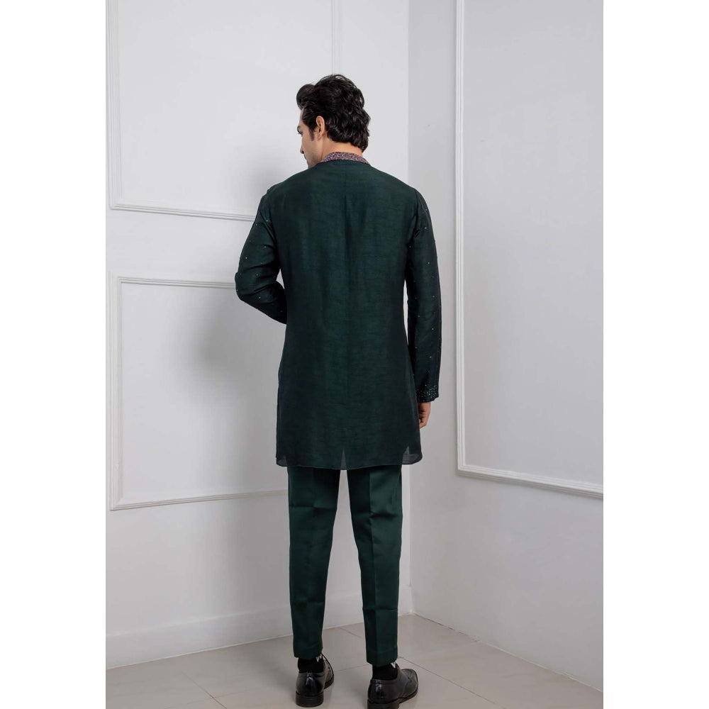SMRITI Green Cowl Kurta with Pant
