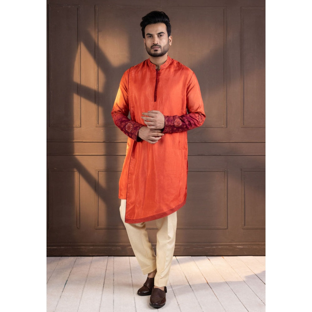SMRITI Sunset Bloom Embroidered Kurta
