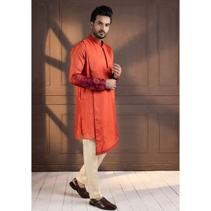 SMRITI Sunset Bloom Embroidered Kurta