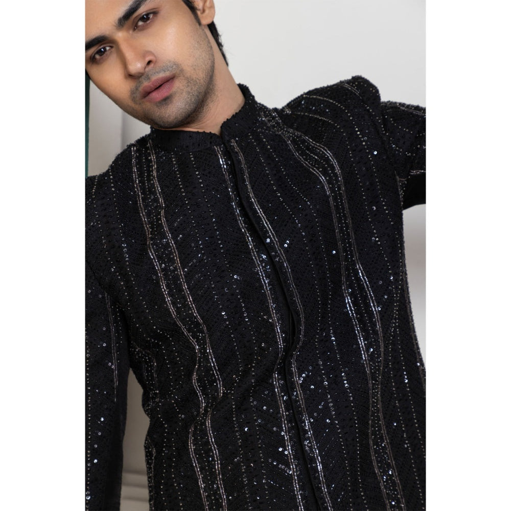 SMRITI Obsidian Glimmer Bandhgala