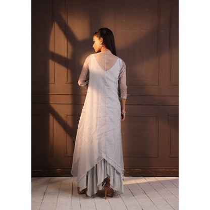 SMRITI Ethereal Bloom Asymmetric Ensemble Dress