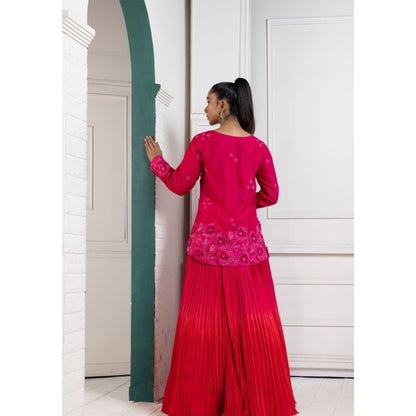 SMRITI Crimson Grace Lehenga with Top