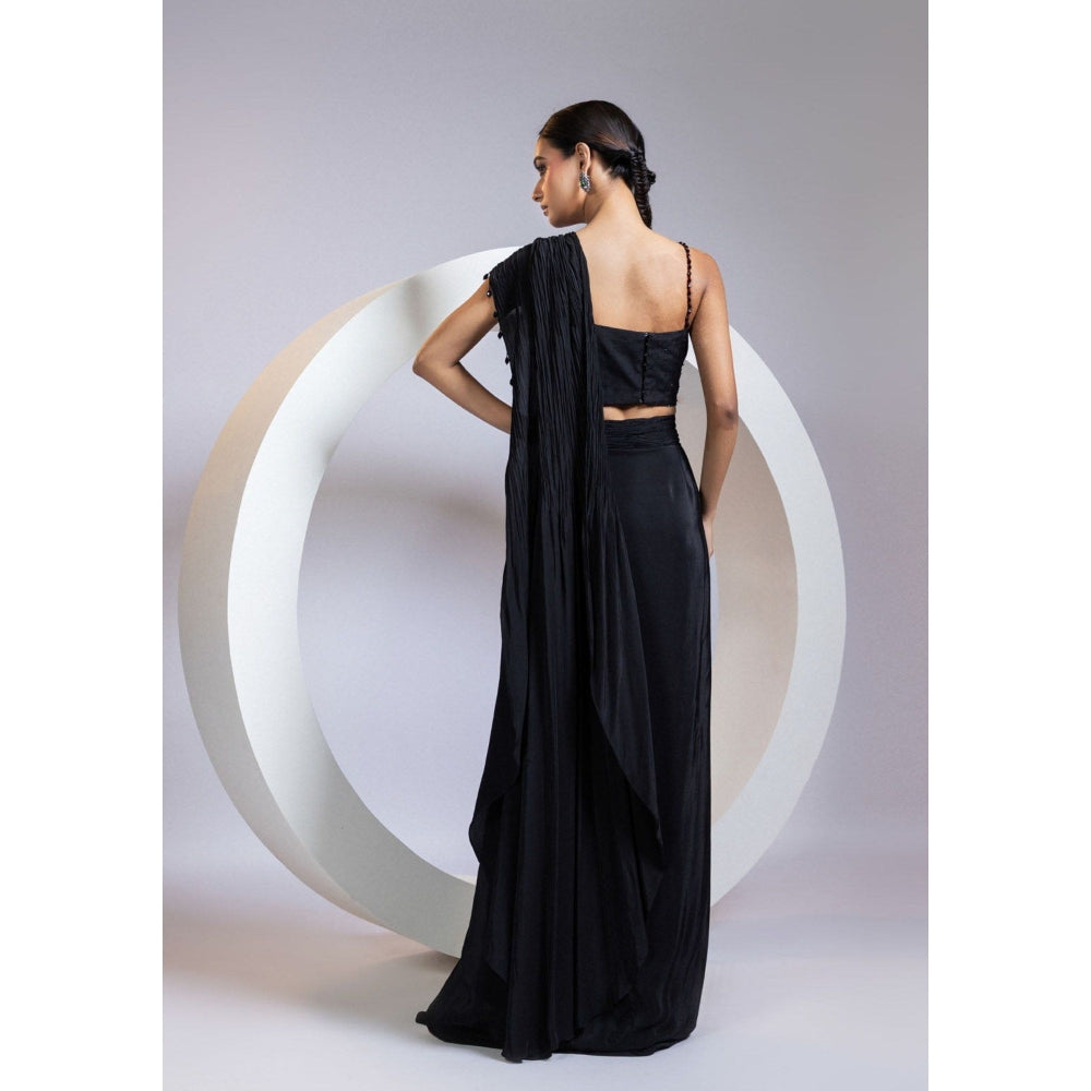 SMRITI Pre-Draped Saree with Stitched Blouse